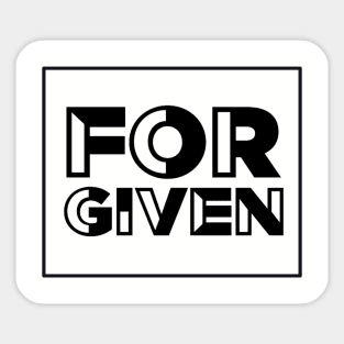 Forgiven Sticker